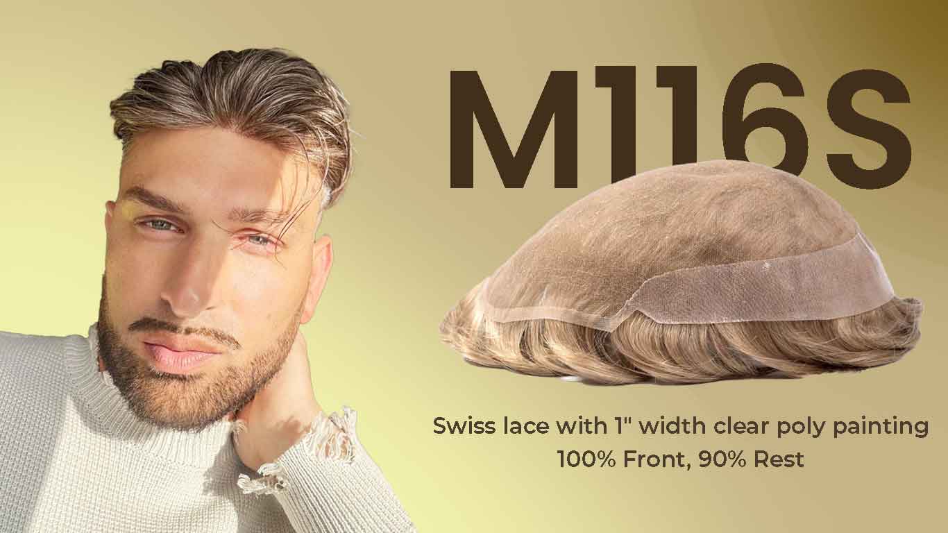 m116s swiss lace poly back toupee