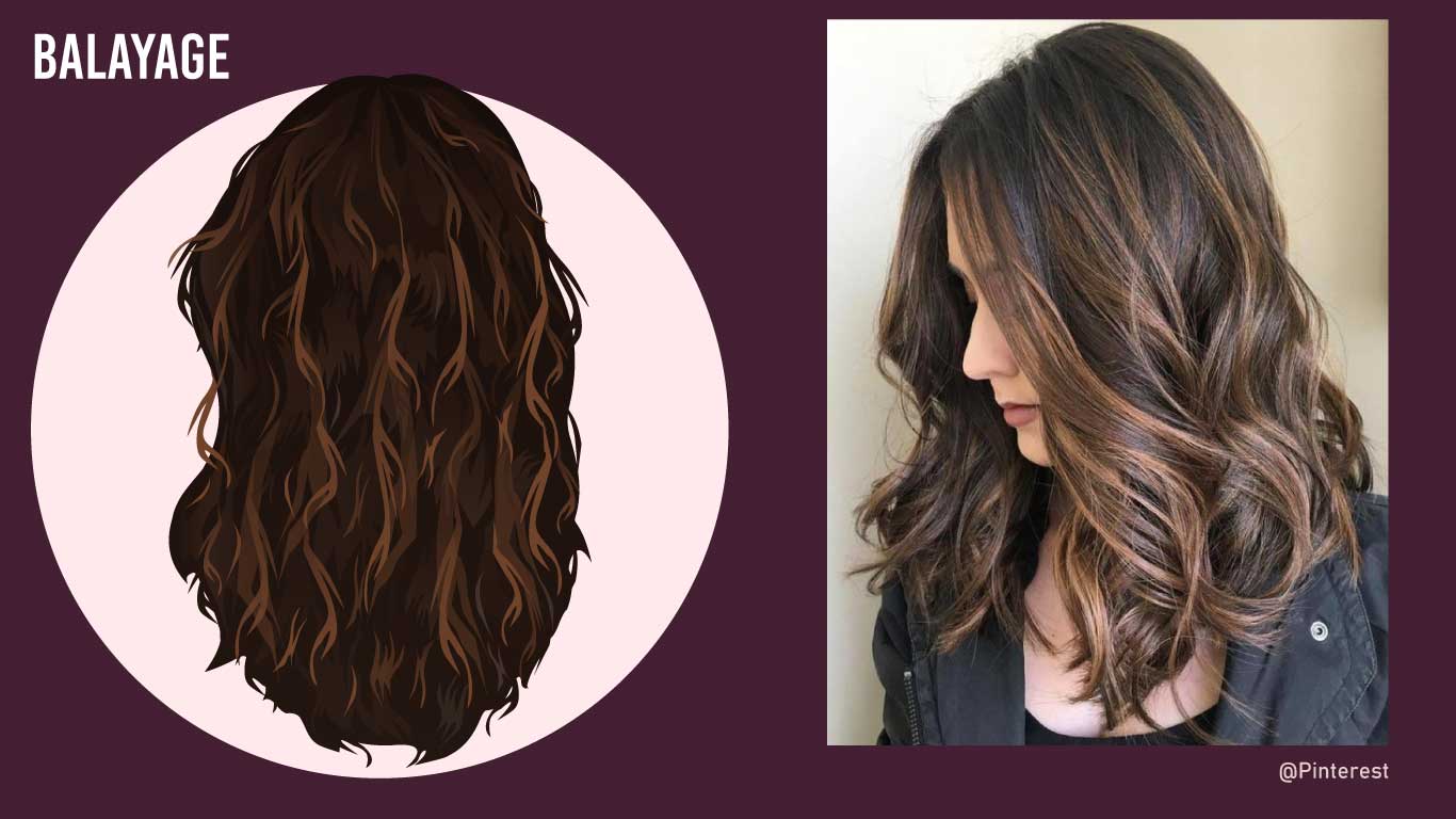 Balayage hair color